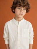 Pamuk Erkek Çocuk Hakim Yaka Gömlek