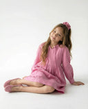 Genç Keten Elbise ve Saç Bandı %100 Pamuk 9–15 Yaş | Uzun Bileğe Kadar | RG3391