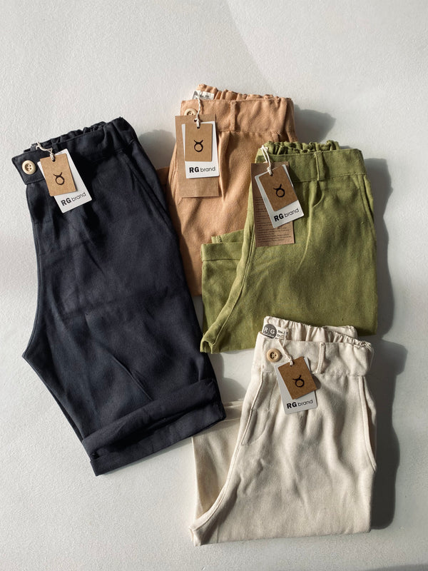 Genç Unisex Keten Şort | 9–15 Yaş | RG Brand | RG3394