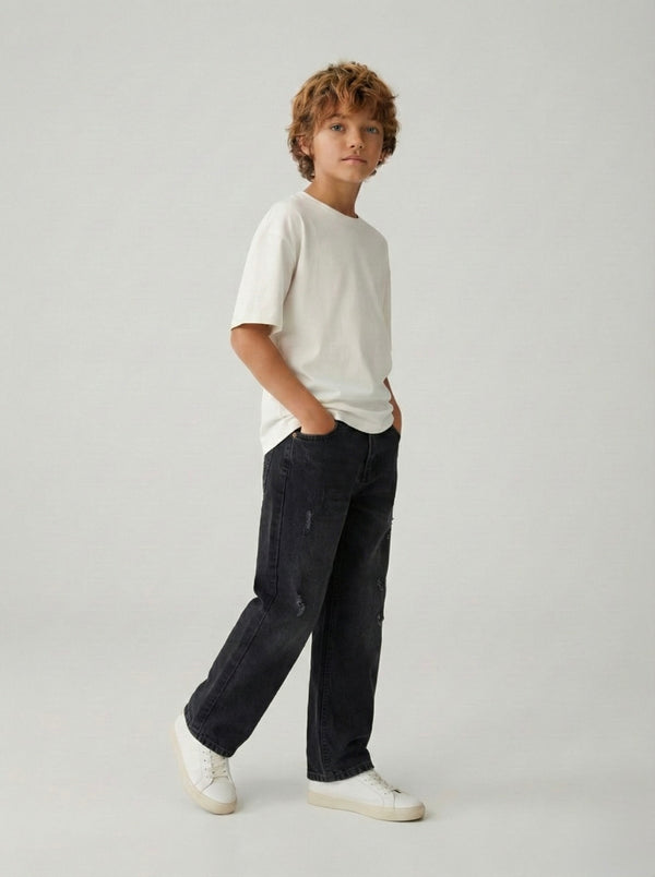 Weite Hose für Mädchen und Jungen | 9–15 Jahre | Blau, Schwarz und Grau | Bequeme Kinderhose | RG3399