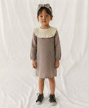 Kız Bebek Uzun Kollu Müslin Elbise ve Saç Bandı Seti (6 Ay - 3 Yaş)