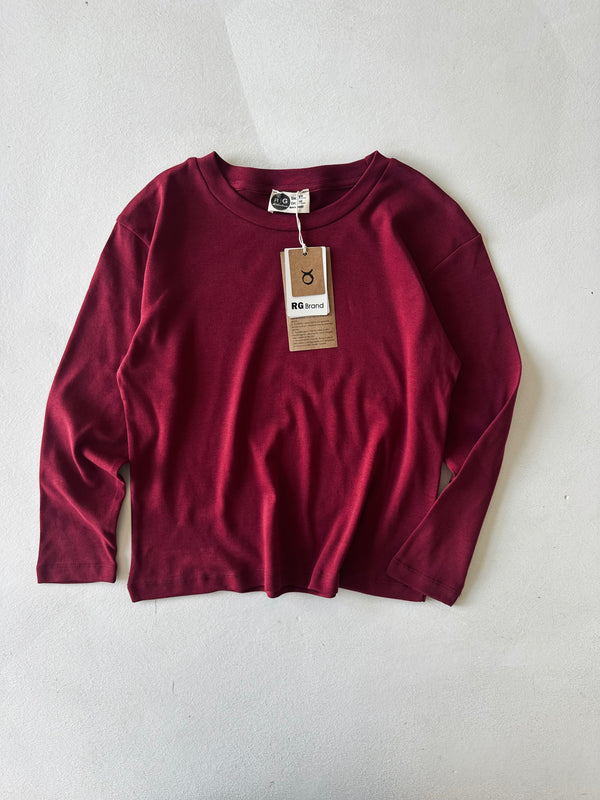 Genç Çocuk Basic Uzun Kollu Pamuk Tişört | Kız Ve Erkek | 9–15 Yaş | RG Brand | RG3701