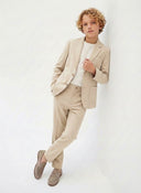 Erkek Çocuk Bej Takım Elbise | 9–15 Yaş | 3’lü Kombin | RG Brand | RG3711