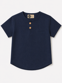 Erkek Çocuk Mao Yaka Gömlek | 9–15 Yaş | Kısa Kollu | %100 Pamuk | RG Brand | RG3712