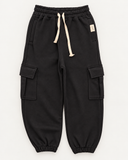 RG Brand RG3744 siyah kargo cepli jogger pantolon – ön görünüm