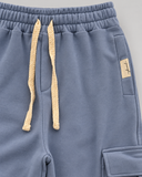 RG Brand RG3744 mavi kargo cepli jogger pantolon – bel, kordon, cep ve kumaş detayı