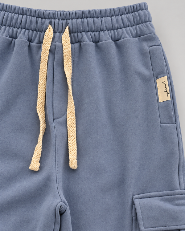 RG Brand RG3744 mavi kargo cepli jogger pantolon – bel, kordon, cep ve kumaş detayı