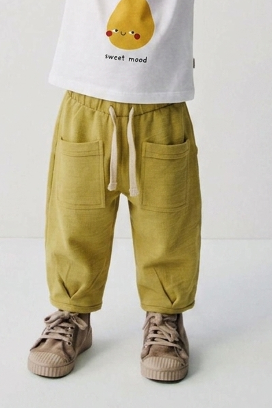Bebek Balon Pantolon | 6 Ay–4 Yaş | Çift Cepli, Pamuk | Zeytin Yeşili | RG Brand | RG383