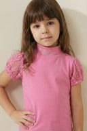 Tülü Kollu Yarım Yaka Çocuk Tişört | 4–12 Yaş | RG Brand | RG453