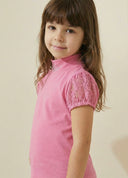 Tülü Kollu Yarım Yaka Çocuk Tişört | 4–12 Yaş | RG Brand | RG453