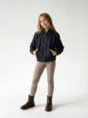 Genç Beli ve kolları Lastikli Mont