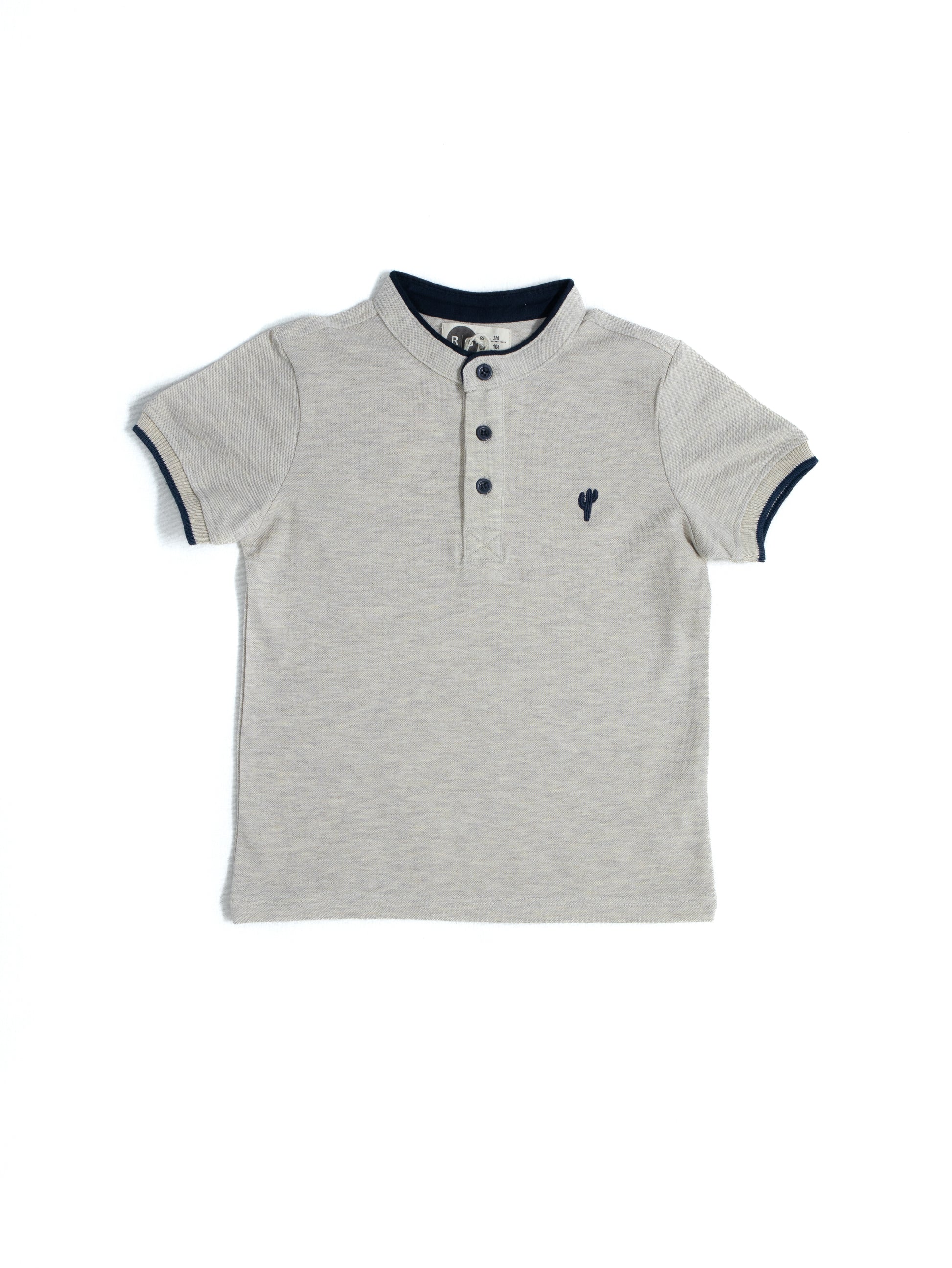 Children's 100% Cotton Polo T-Shirt with Embroidery Detail