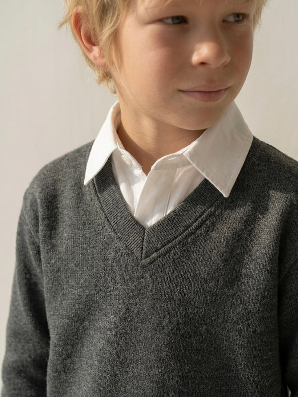 Erkek Çocuk V Yaka Selanik Triko Sweat | 3–9 Yaş | RG Brand | RG1508