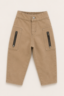 Çocuk Denim Pantolon | Bol Kesim Kargo Cepli | 3–9 Yaş | Kız & Erkek | Mavi, Kahverengi | RG1775