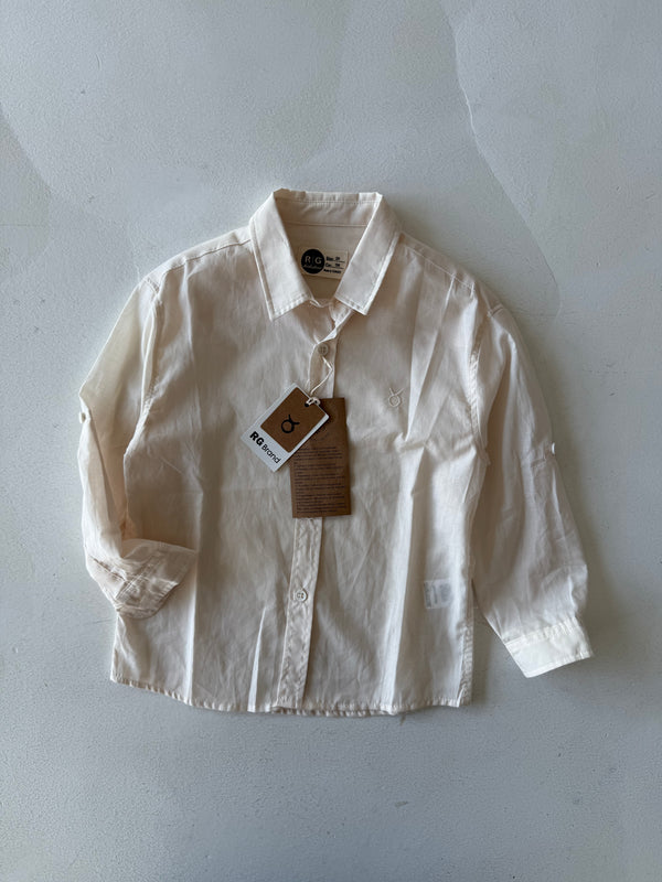 Kids' Long-Sleeve Shirt | 100% Natural Cotton Linen | Ages 3-9 | RG1567