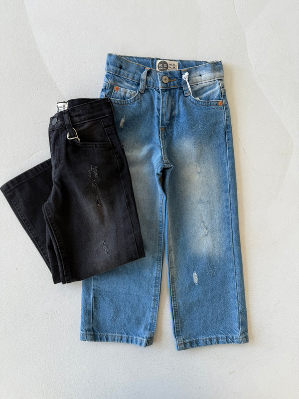 Kinderjeans mit weitem Bein | 100 % Baumwolle | Mädchen & Jungen | RG1593