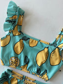 Kız Çocuk Fırfırlı Atlet, Şort ve Saç Tokası