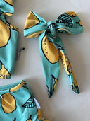 Kız Çocuk Fırfırlı Atlet, Şort ve Saç Tokası