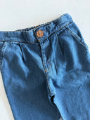 Kinderbroek met comfortabele pasvorm – Ruim, elastische tailleband, beige en jeans