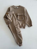 Unisex-Trainingsanzug-Set mit Tasche unten oben