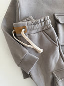 Unisex-Trainingsanzug-Set mit Tasche unten oben