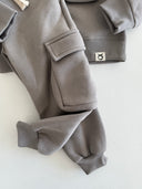 Unisex-Trainingsanzug-Set mit Tasche unten oben