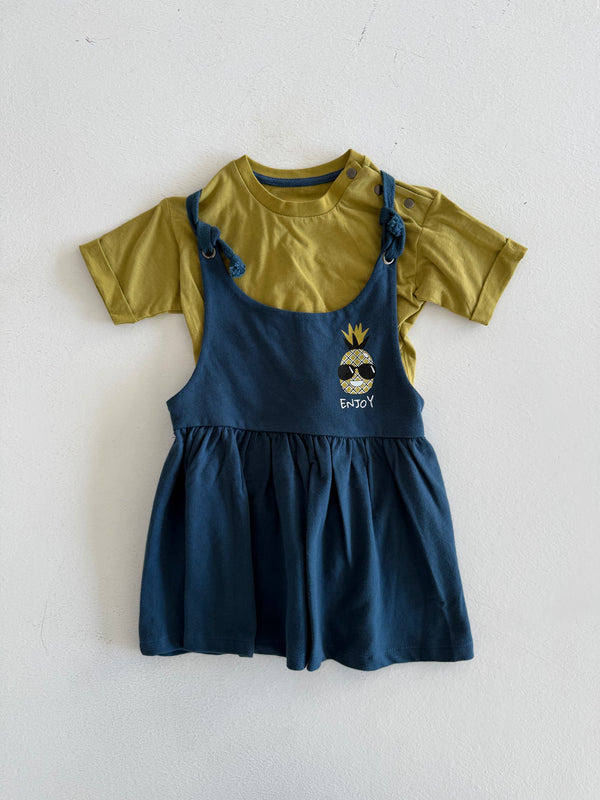 Mädchen-Latzkleid mit T-Shirt | RG Brand | 6 Monate–4 Jahre | RG165