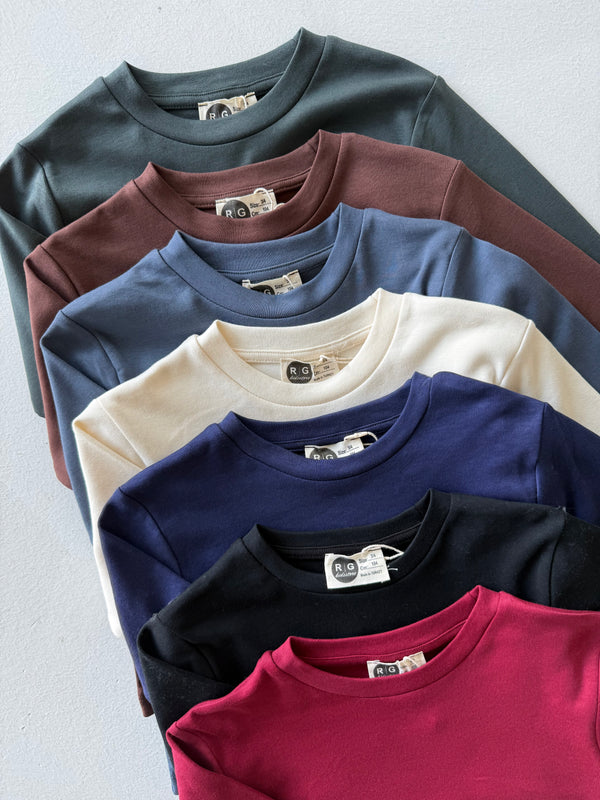 Kız Ve Erkek Çocuk Pamuk Basic Uzun Kollu Tişört | RG Brand | RG1703