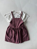 Kız Çocuk Kadife Salopet Elbise – Çift Cepli, Kışlık Günlük Tulum Elbise