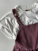 Kız Çocuk Kadife Salopet Elbise – Çift Cepli, Kışlık Günlük Tulum Elbise