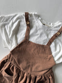 Kız Çocuk Kadife Salopet Elbise – Çift Cepli, Kışlık Günlük Tulum Elbise