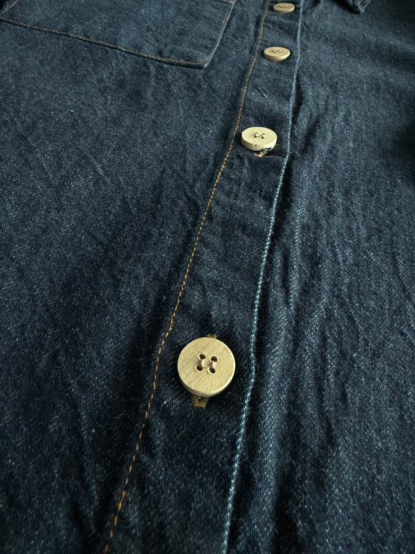 Girls' and Boys' Denim Jumpsuit | Ages 3–9 | Blue, Navy | Long-Sleeved with Pockets | RG Brand | RG1734