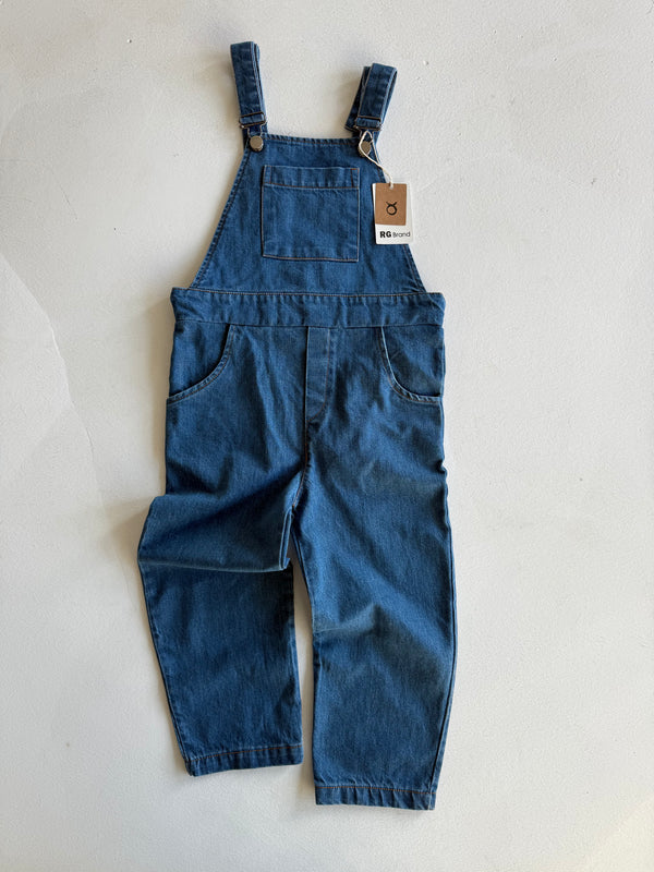 Jeans-Latzhose für Mädchen und Jungen | 3–9 Jahre | Blau, Dunkelblau | 100 % Baumwolle | RG Brand | RG1737