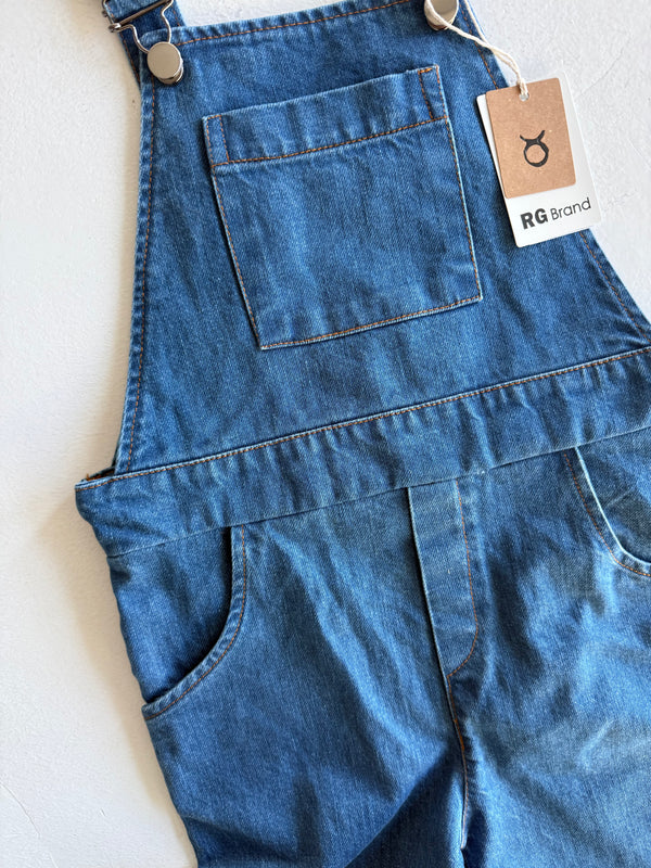 Jeans-Latzhose für Mädchen und Jungen | 3–9 Jahre | Blau, Dunkelblau | 100 % Baumwolle | RG Brand | RG1737