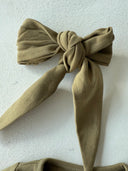 فستان أطفال منقوش بطبعات أوكسو وعصابة رأس