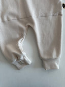 Half Button Natural Waffle Baby Romper and Beanie