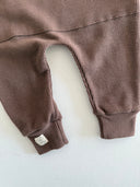 Half Button Natural Waffle Baby Romper and Beanie