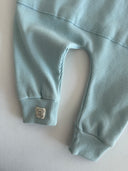 Half Button Natural Waffle Baby Romper and Beanie