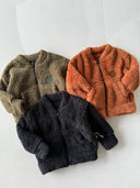 Baby-Unisex-Winter-Cardigan mit Reißverschluss und Taschen