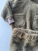 Baby Warm Hooded Winter Tracksuit Set with Ear Detail