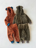 Baby Warm Hooded Winter Tracksuit Set with Ear Detail