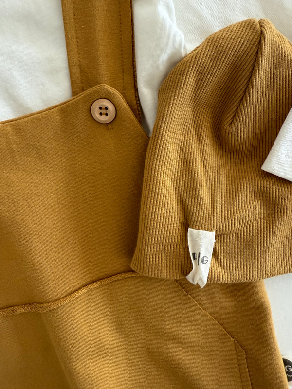 Baby Kangaroo-Pocket Jumpsuit and Beanie Set | 0–24 Months | RG Brand | RG304