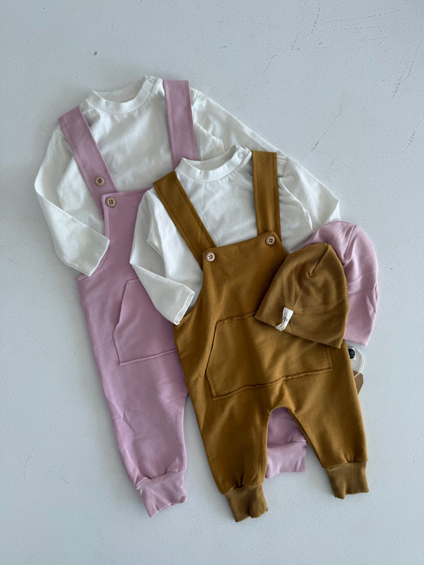 Baby Kangaroo-Pocket Jumpsuit and Beanie Set | 0–24 Months | RG Brand | RG304