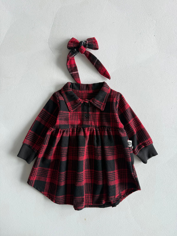 Baby Plaid Dress and Headband | 6 Months–3 Years | RG Brand | RG310