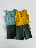 Baby Natural Printed Shorts and T-Shirt Set