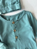 Organic Baby Rompers and Beanie