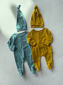 Organic Baby Rompers and Beanie