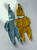 Organic Baby Rompers and Beanie