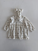 Детское платье и шапочка с натуральным принтом