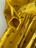 Детское платье и шапочка с натуральным принтом